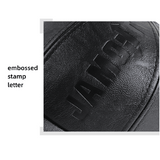 Fashionable PU Leather Men's Baseball Cap - Adjustable, Embossed Letters, Outdoor Wear