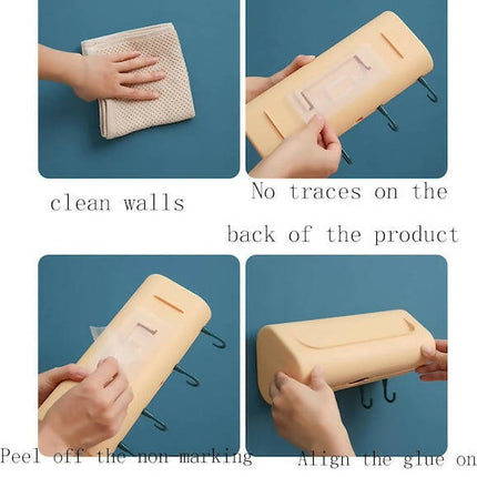 Kitchen Tissue/Cling Foil Dispenser, Wall Mounted Non-porous Packaging Cutting Machine Suitable for Food, Fruit and Vegetable Packaging in Kitchens