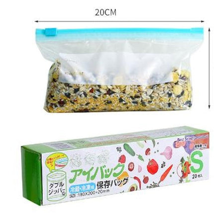 Reusable Fridge Bags with Zipper and Box Packing, Food Storage Bag with Zipper, Freezer Bag, Slider Bag, Small Storage