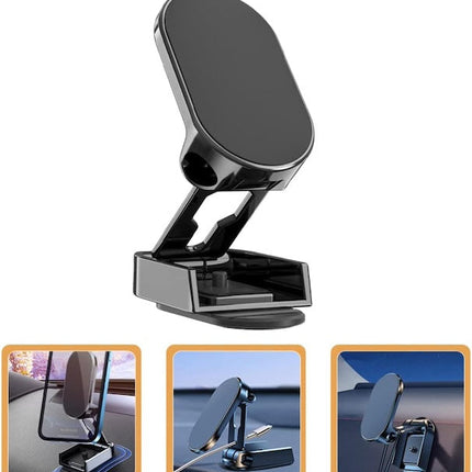 Rotating 720 Degrees Magnetic Car Phone Holder, Car Folding Bracket Carphone Holder, Car Magnetic Phone Mount