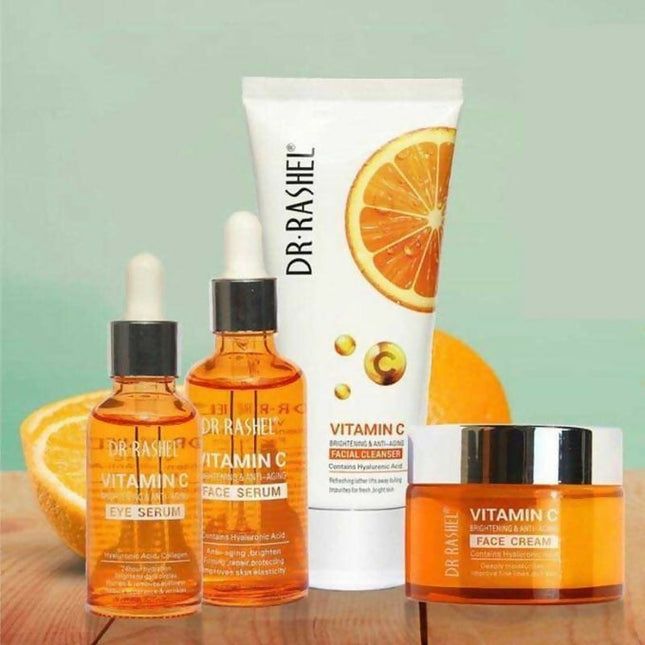 Dr. Rashel Vitamin C Face Cleanser +Serum + Cream +Eye Serum