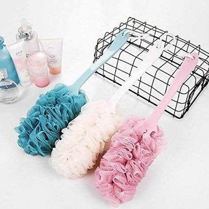 Soft Bathing Brush, Long Handle Bath Brush, Back Scrubber Shower Body Brushes, Sponge Hanging Soft Mesh