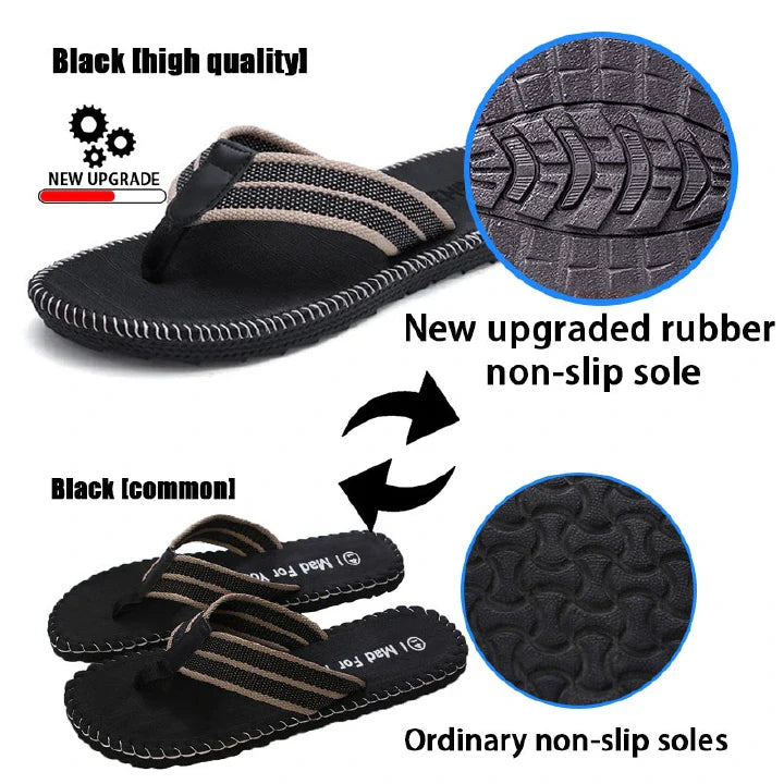 SXCHEN Men's Light Flip Flops Summer Slippers High-Quality Beach Sandals Non-Slip Durable