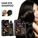 Black Hair Dye Shampoo 3 in 1 Growth Clean Hair Darkening Deep Nouris