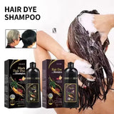 Black Hair Dye Shampoo 3 in 1 Growth Clean Hair Darkening Deep Nouris