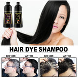 Black Hair Dye Shampoo 3 in 1 Growth Clean Hair Darkening Deep Nouris