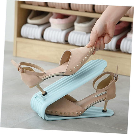 Shoes Slot Space Saver, Double Stacker Display Rack, Shoes Storage Racks, Double Layer Shoe Rack Holder Organizer