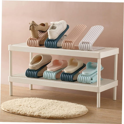 Shoes Slot Space Saver, Double Stacker Display Rack, Shoes Storage Racks, Double Layer Shoe Rack Holder Organizer