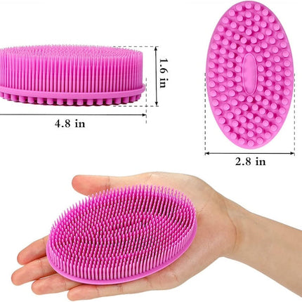Silicone Bath Brush with Soft Exfoliating Body Bath Shower Scrubber, Brush for All Kinds of Skin