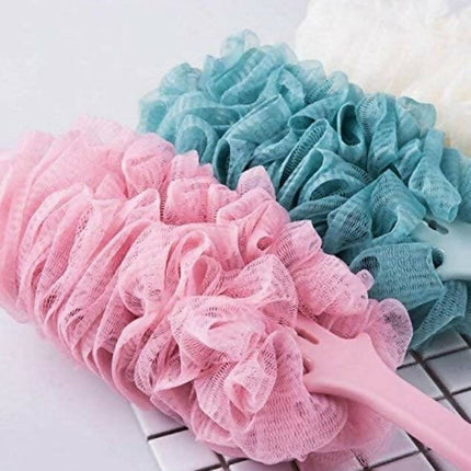 Soft Bathing Brush, Long Handle Bath Brush, Back Scrubber Shower Body Brushes, Sponge Hanging Soft Mesh