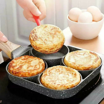 Four-hole Frying Non-stick Pan Thickened - Omelet Pan Egg Pancake Steak Pan Cooking Egg Breakfast Maker Cookware