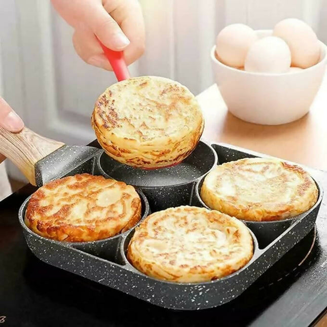 Four-hole Frying Non-stick Pan Thickened - Omelet Pan Egg Pancake Steak Pan Cooking Egg Breakfast Maker Cookware