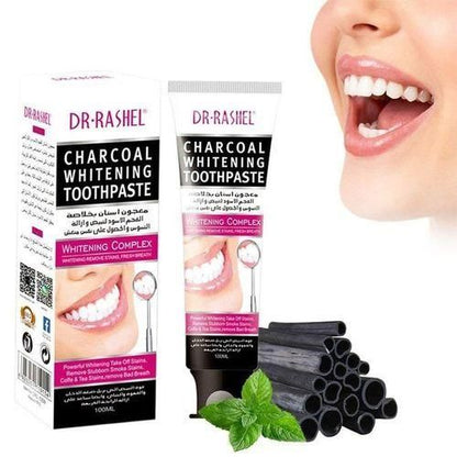 Dr Rashel Charcoal Whitening Toothpaste – Deep Clean, Fresh Breath & Natural Teeth Whitening