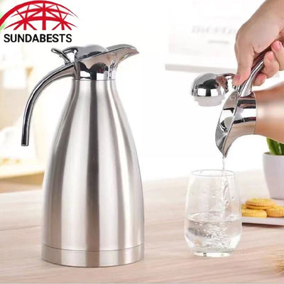 Premium 2.0L Stainless Steel Vacuum Insulated Coffee Pot & Thermos Flask