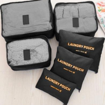 Travel Suitcase Organizer with Foldable Cosmetic Organizer, Travel Luggage Organizer Packing Cubes, Waterproof Storage Bags - Set of 8Pcs