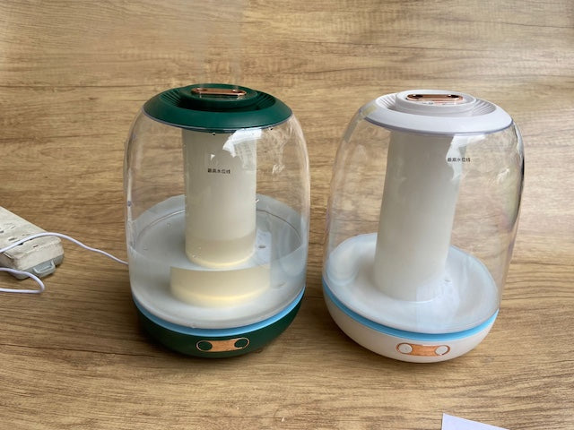 Ultrasonic Air Humidifier with Ambient Lamp, Mini Humidifiers, USB Portable Air Diffusers with Night Light Intelligent Timing