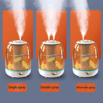 Ultrasonic Air Humidifier with Ambient Lamp, Mini Humidifiers, USB Portable Air Diffusers with Night Light Intelligent Timing