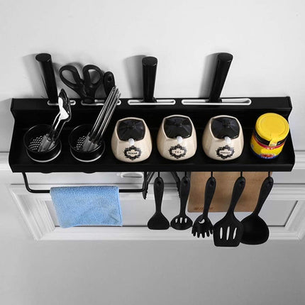 Wall-Mounted Shelves, Kitchen Storage Racks, Multi-Function Kitchen Hook Shelves