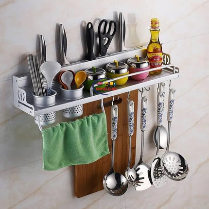 Wall-Mounted Shelves, Kitchen Storage Racks, Multi-Function Kitchen Hook Shelves