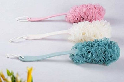 Soft Bathing Brush, Long Handle Bath Brush, Back Scrubber Shower Body Brushes, Sponge Hanging Soft Mesh