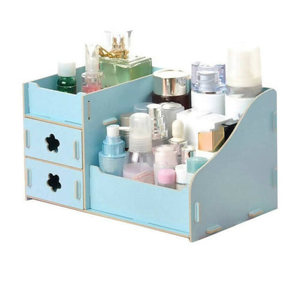 Hoomal Wooden Make Up Organizer, Rustic Makeup Vanity Tray with Size 25cm * 16cm * 15cm