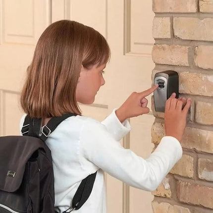 Weatherproof Wall-mounted Key Safe, Password Key Box, Key Lock Box, Combination Key Storage Lock Box for Indoor and Outdoor