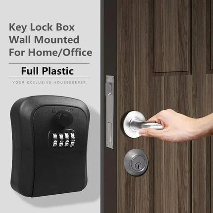 Weatherproof Wall-mounted Key Safe, Password Key Box, Key Lock Box, Combination Key Storage Lock Box for Indoor and Outdoor