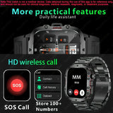 New Rugged Smart Watch Men Wireless Call Waterproof Sport Fitness AI Voice Outdoor 100+ Sports Modes Outdoor Smartwatch