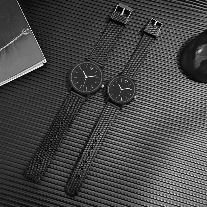 Elegant Digital Quartz Couple Watches for Men & Women, Perfect Gift Set
