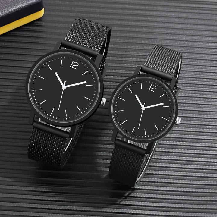 Elegant Digital Quartz Couple Watches for Men & Women, Perfect Gift Set
