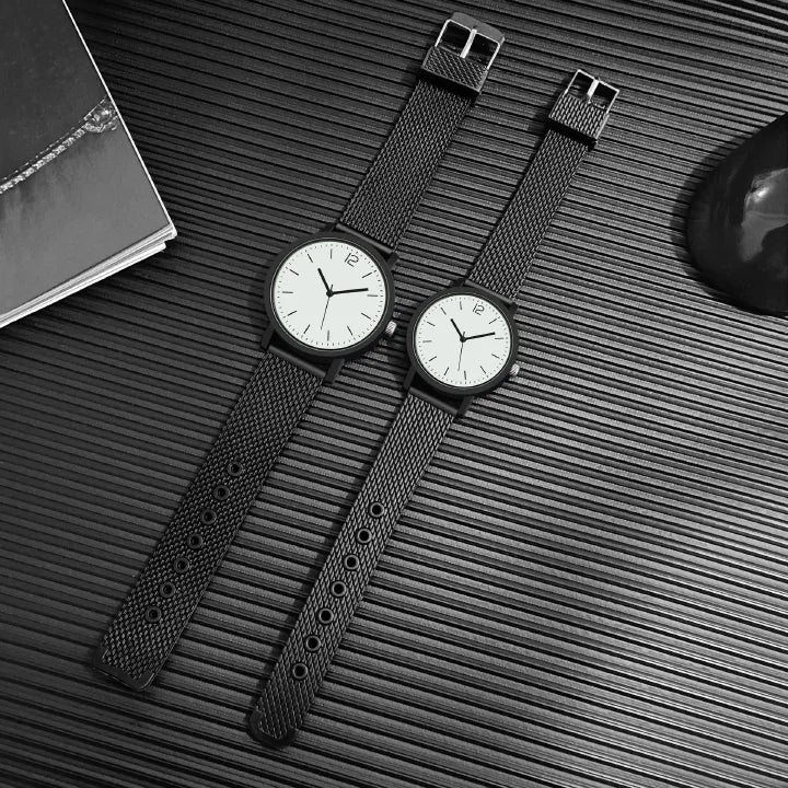 Elegant Digital Quartz Couple Watches for Men & Women, Perfect Gift Set