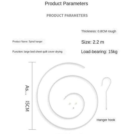 Generic Space Saving Spiral Balcony Hanger Drying Rack