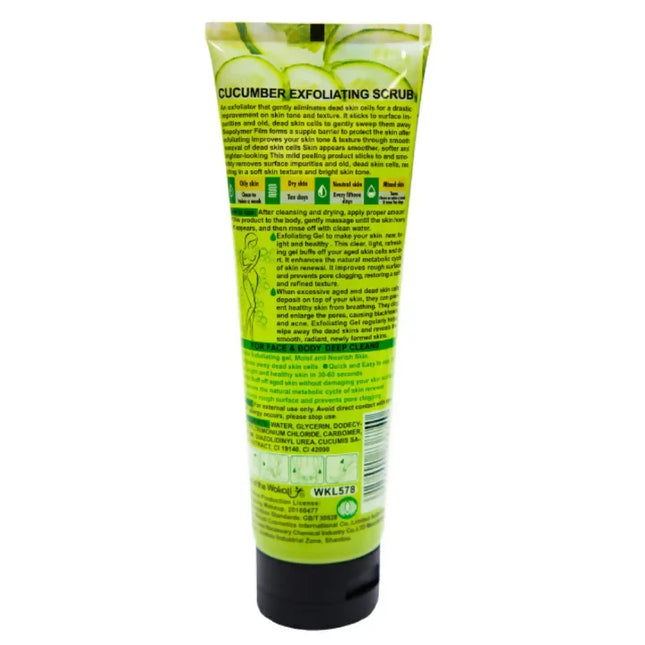 Fruit of the Wokali Cucumber Exfoliating Face Scrub & Body Dead Cells Cleansing