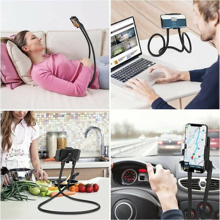 Lazy Neck Phone Holders 360 Degree Flexible Rotate, Universal Mobile Phone Stand, DIY Flexible Mount Stand with Multiple Function