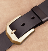 Vintage Men's PU Leather Belt Minimalist Needle Buckle
