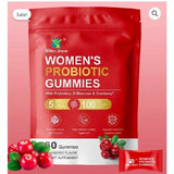Wins Town Women's Probiotic Gummies, Cranberry Flavor: Dual-Effect Protection for Women's Health( 60 vegan sachets)
