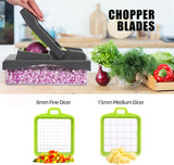 16-Piece Multifunction Vegetable Slicer & Chopper with Drain Basket