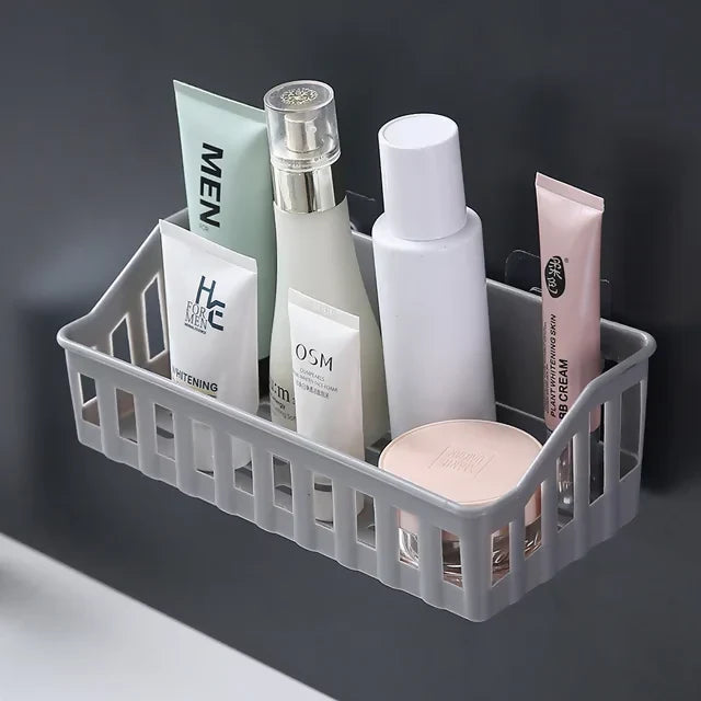 Wall-Mounted Bathroom Storage Organizer Basket
