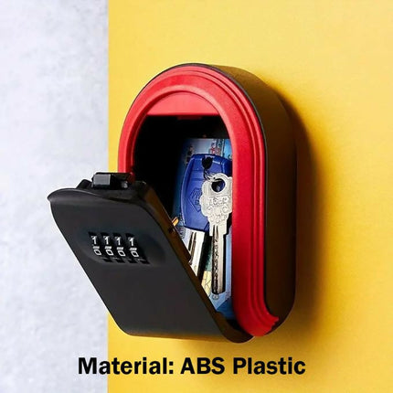 Wall Mounted Key Storage 4 Digit Combination Safe Storage Lock Box Plastic Outdoor Hider