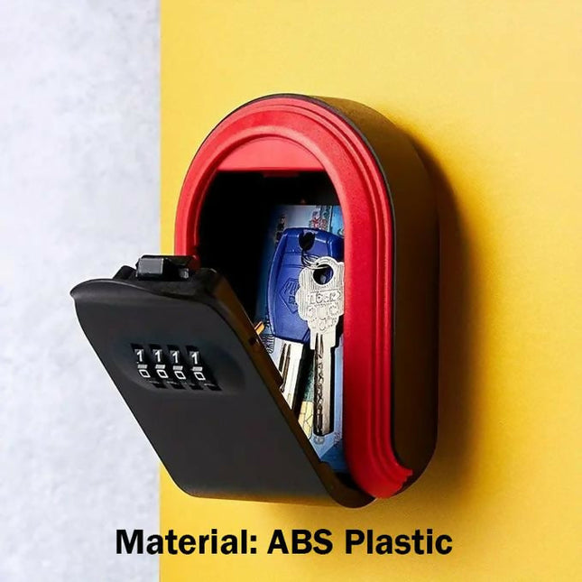 Wall Mounted Key Storage 4 Digit Combination Safe Storage Lock Box Plastic Outdoor Hider
